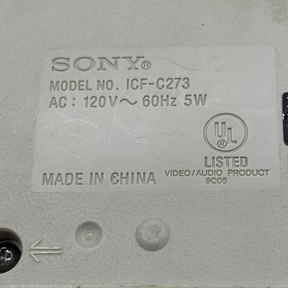 Sony ICF-C273 LIV Dream Machine Dual‎ Alarm Clock AM/FM Radio WORKS GREAT!